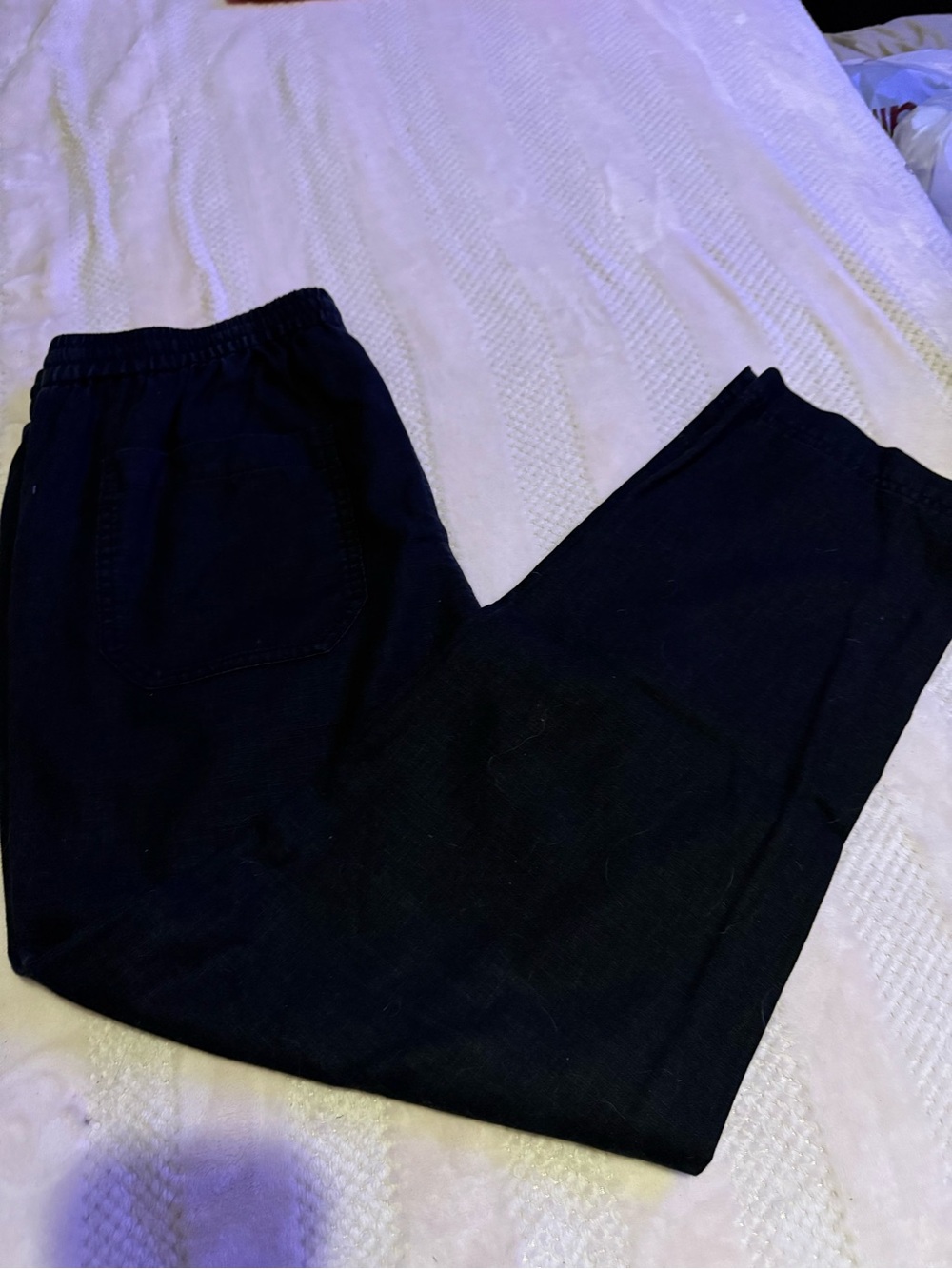 J. Crew Black Straight-Leg Elastic-Waist Pants